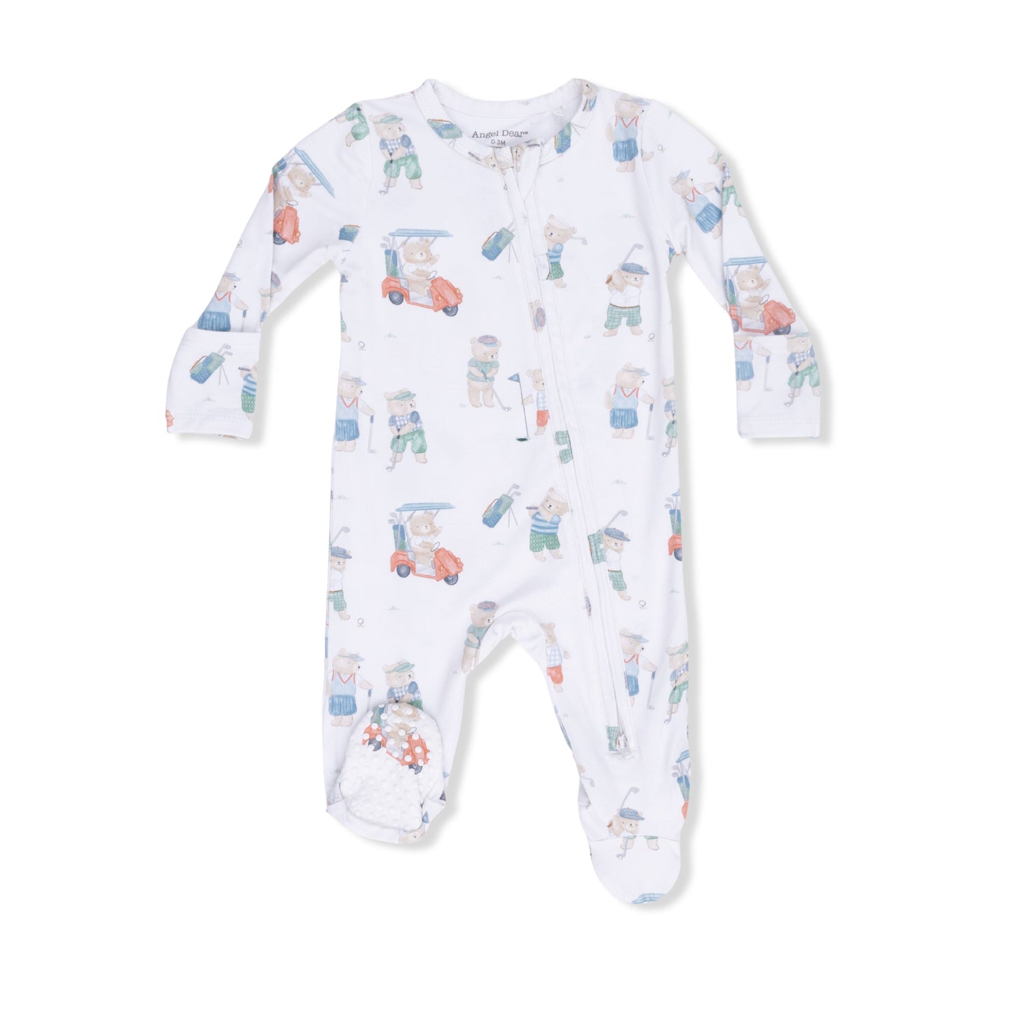 Golfing Teddy Bears Zip Footie