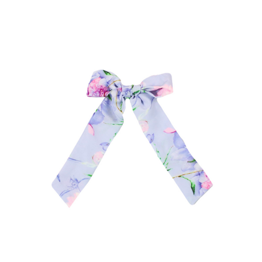 Long Tail Bow - Lilac Floral