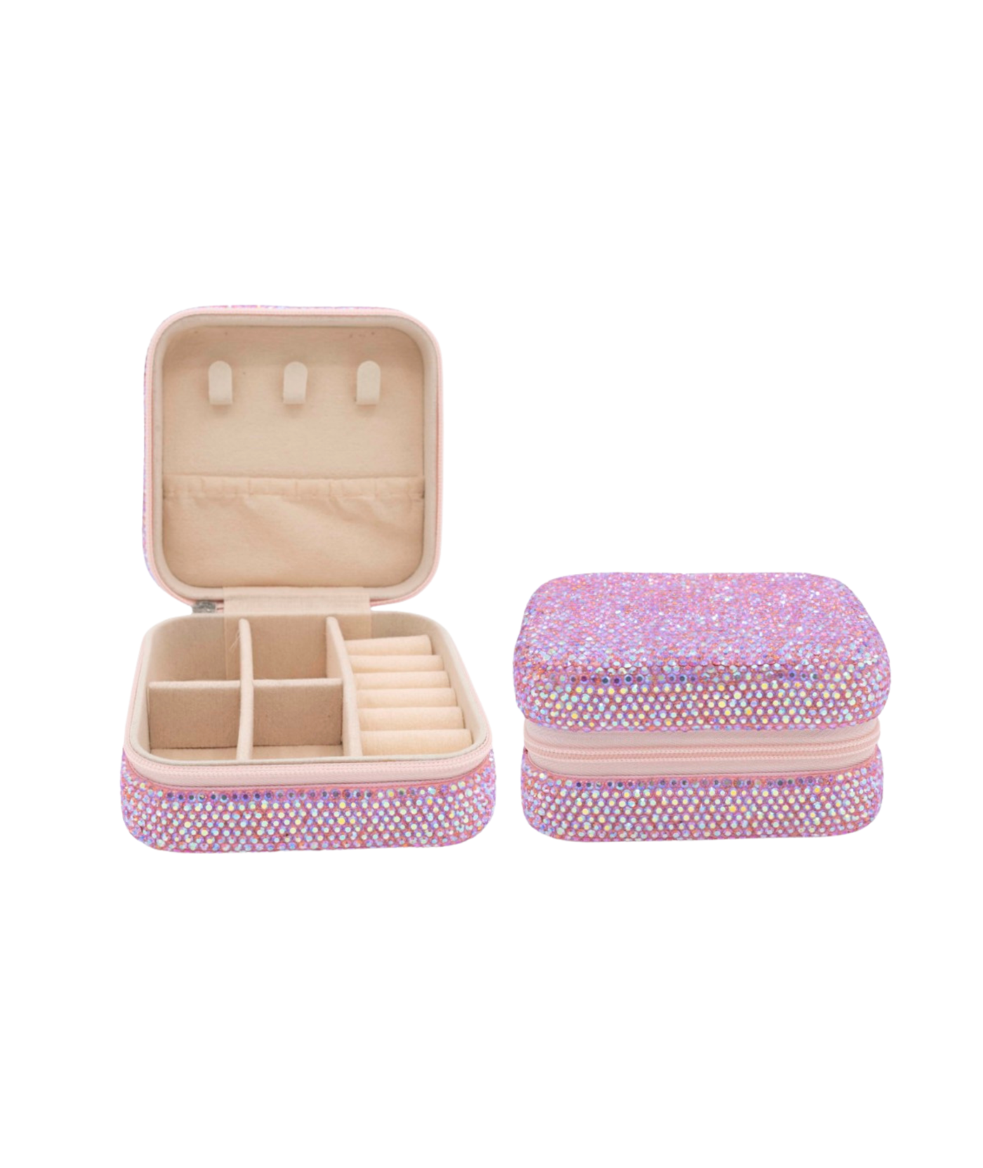 Pink Full Crystal Jewelry Box