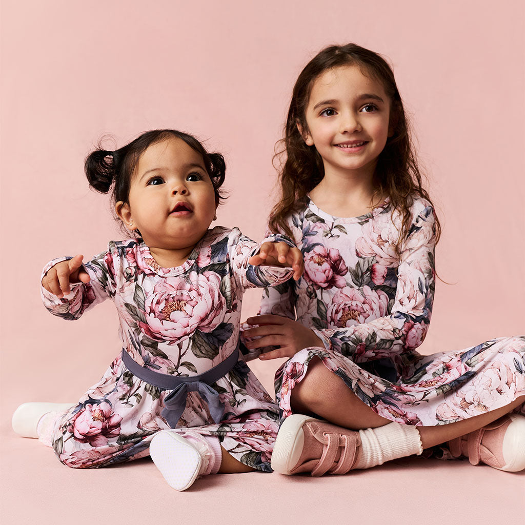 Aster Bow Twirl Bodysuit Dress