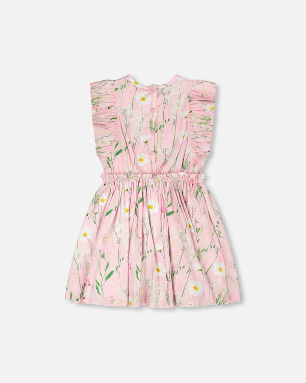Pink Floral Viscose Dress