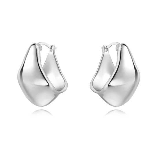 Silver Carson Hoop Earring