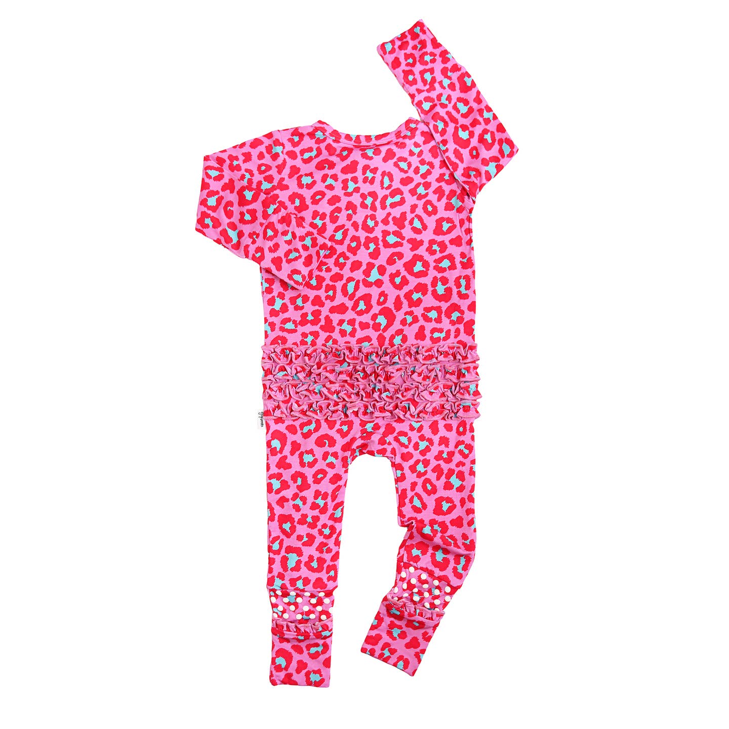 Zuri Leopard Ruffle Footie