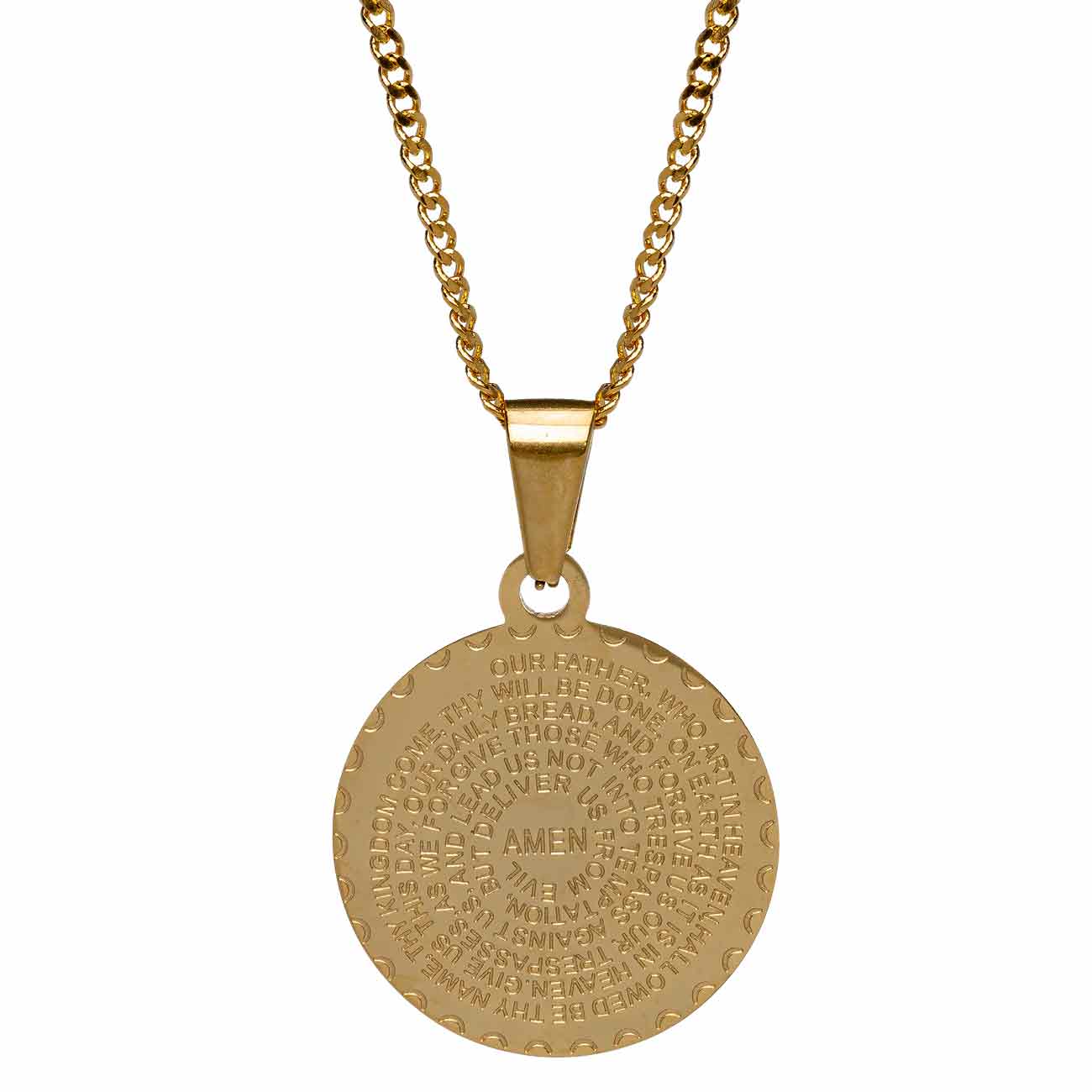 GOLD PRAYER WARRIOR NECKLACE