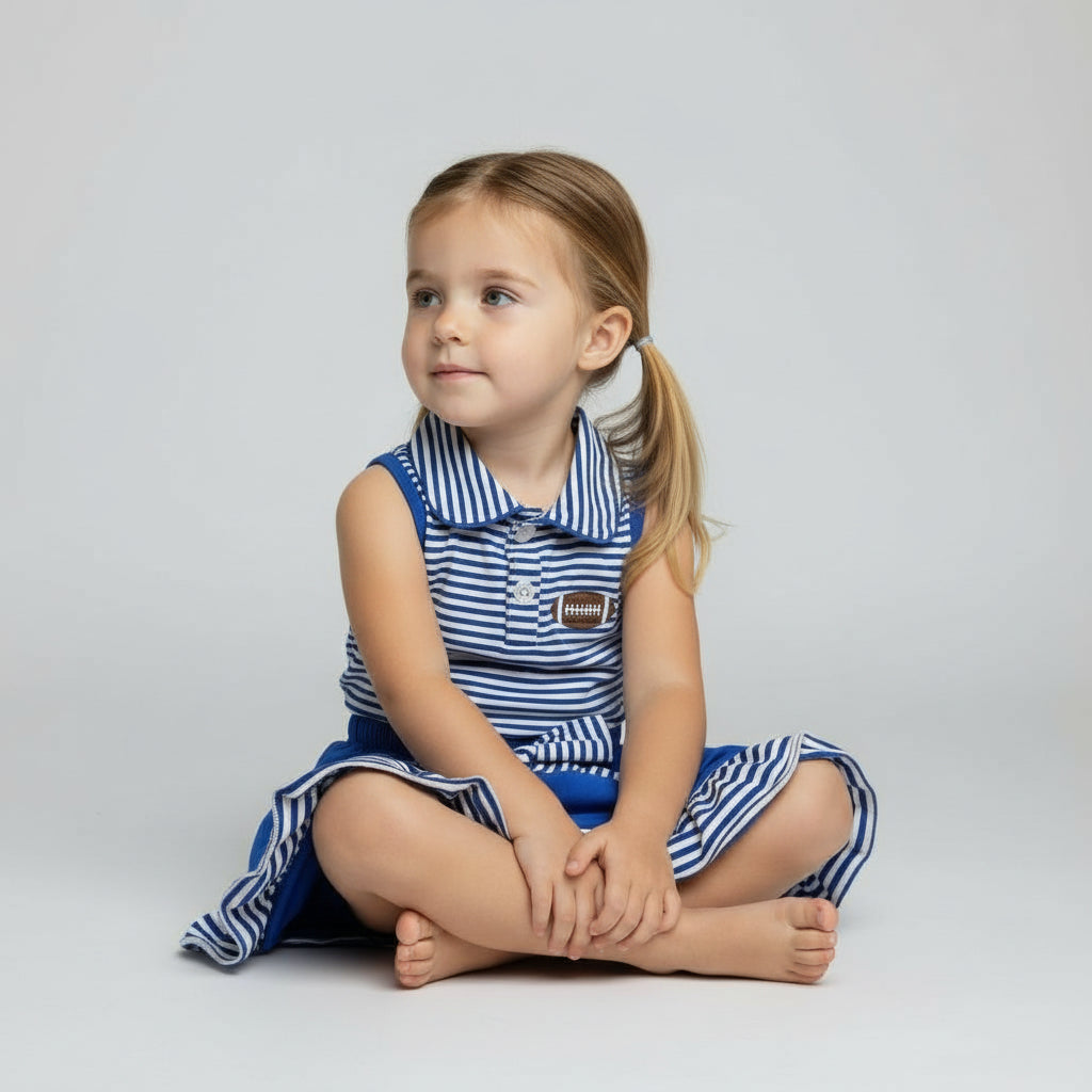 Blue & White Stripe Cheer Set