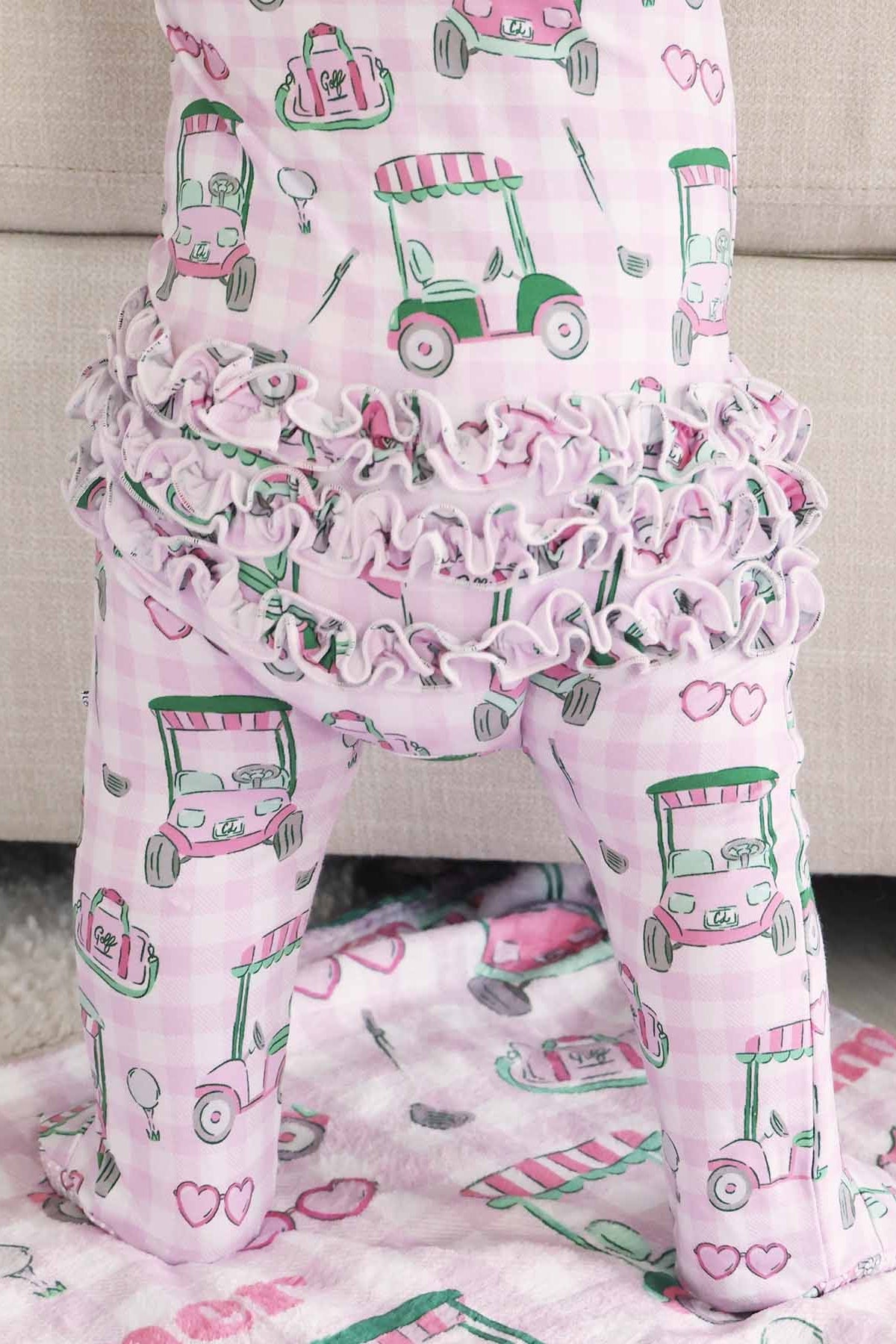 Birdie Babes Ruffle Zipper Footie