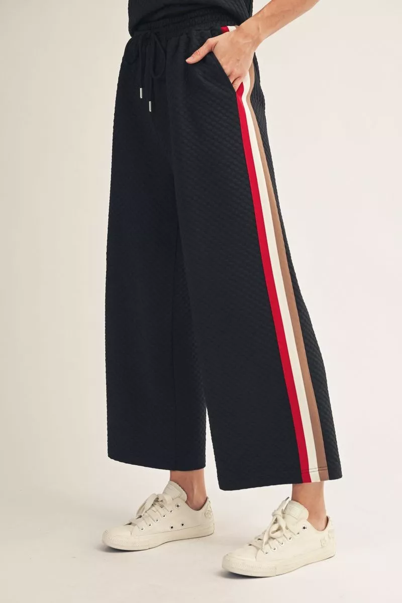 Black Pant W/ Red Stripe