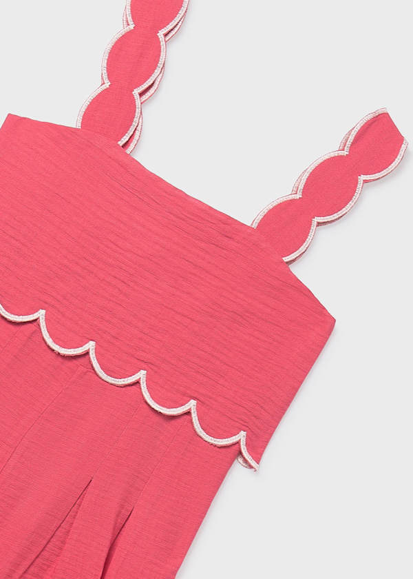 Coral Scallop Jumpsuit