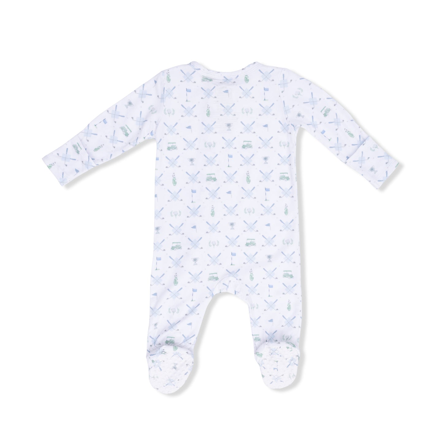 Golf Trellis Blue Zip Footie