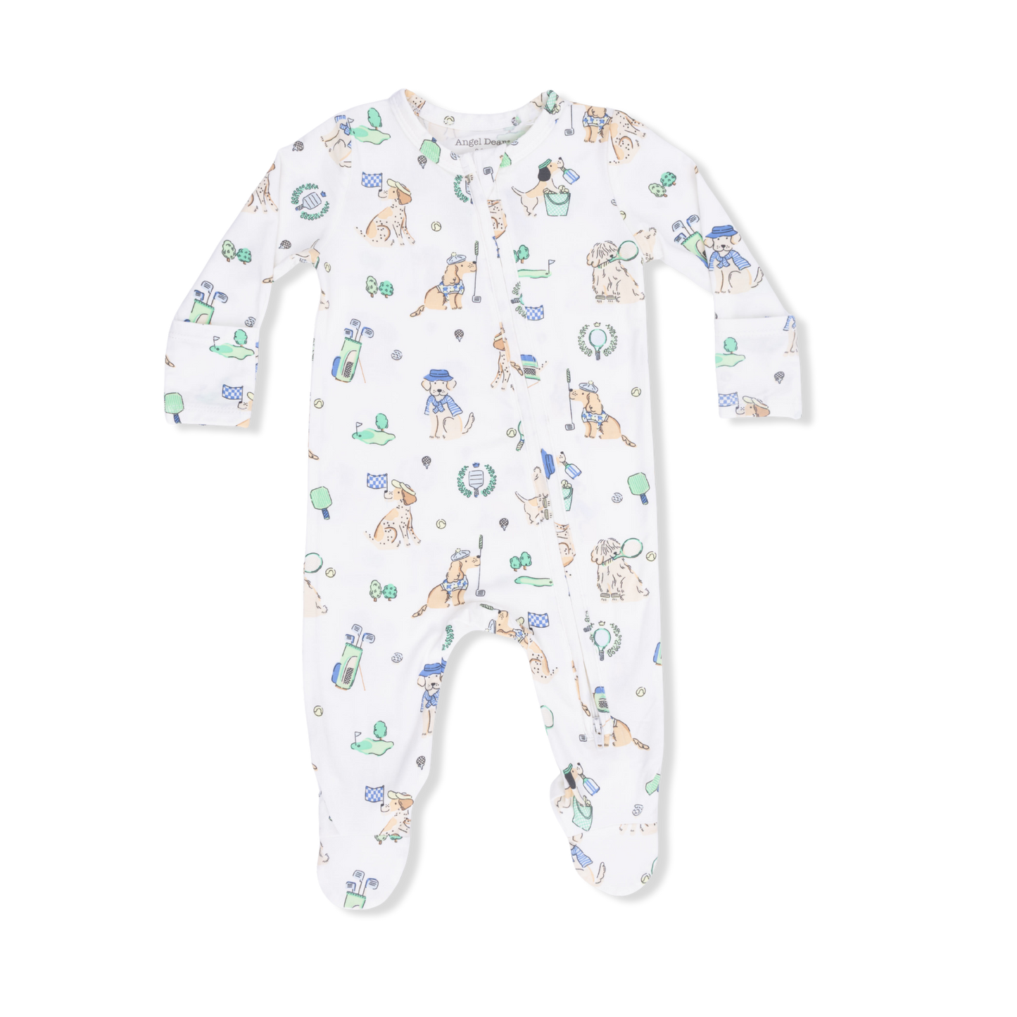 Country Club Dogs Neutral Zip Footie