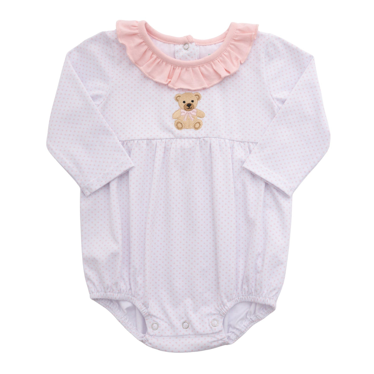 Pink Dot Ruffle Teddy Bear Bubble