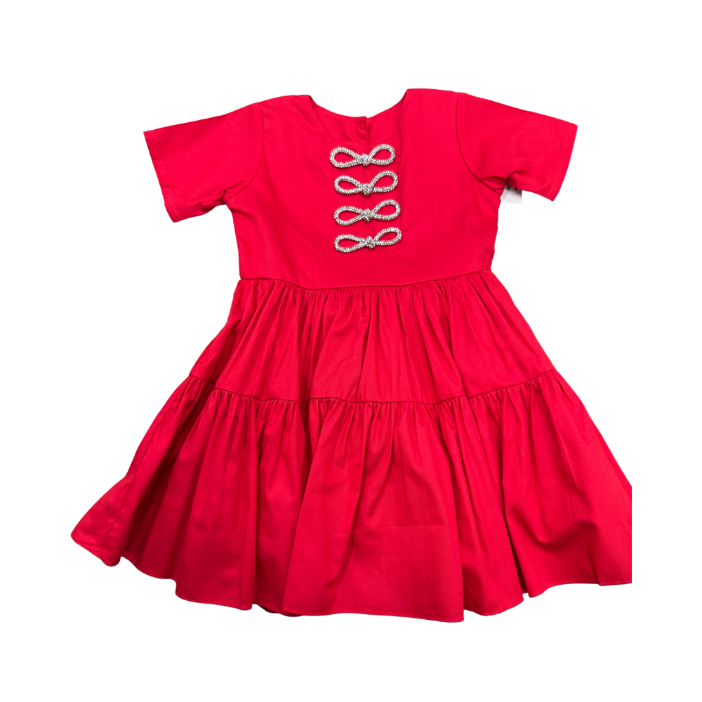 Loop Bow Peplum Dress