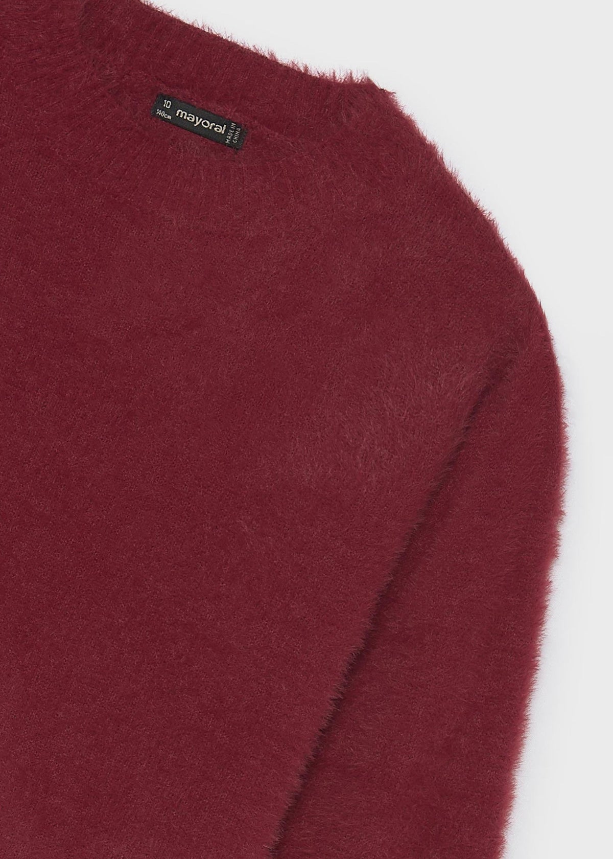 Maroon Fuzzy Effect Sweater