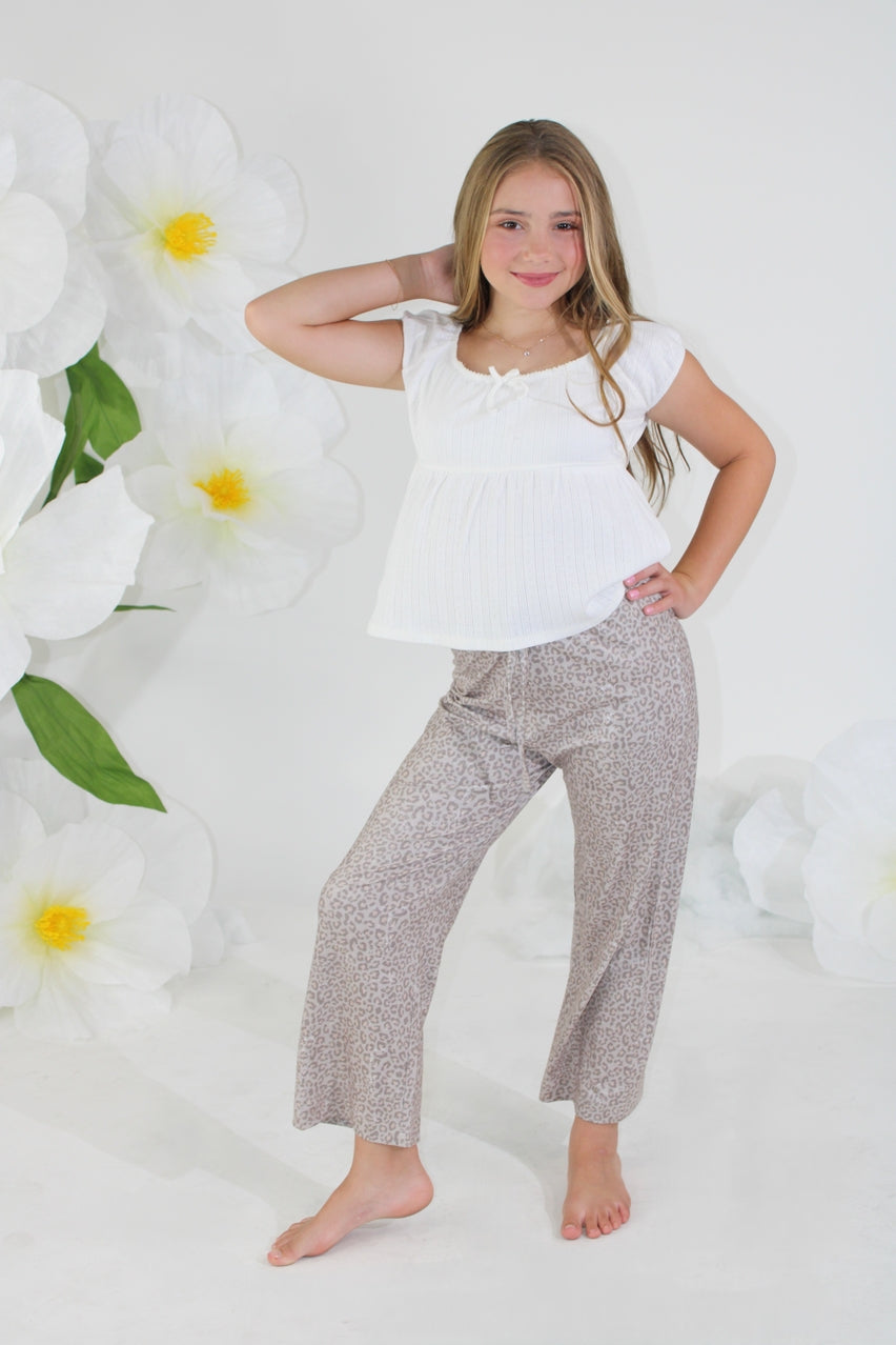 Distressed Animal Print Pants