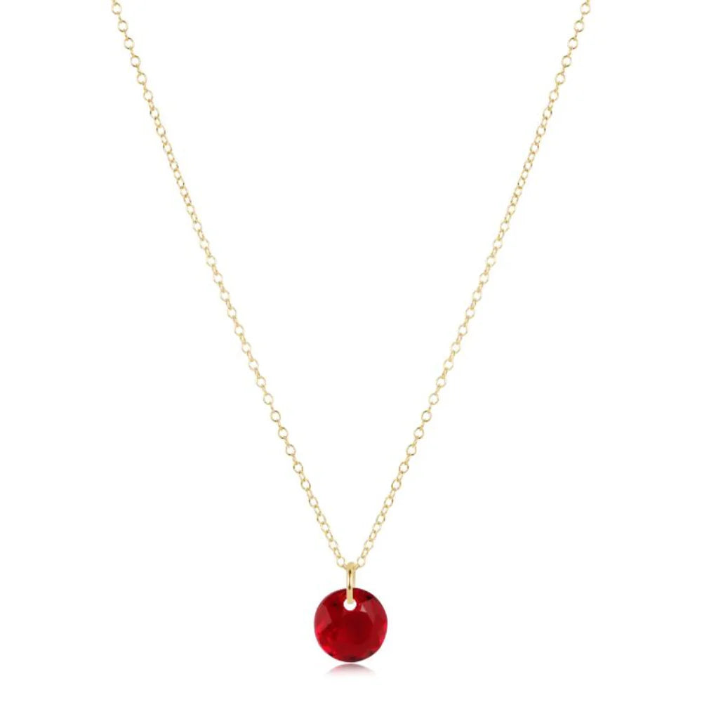 16" Necklace Gold - Reflection Small Charm January