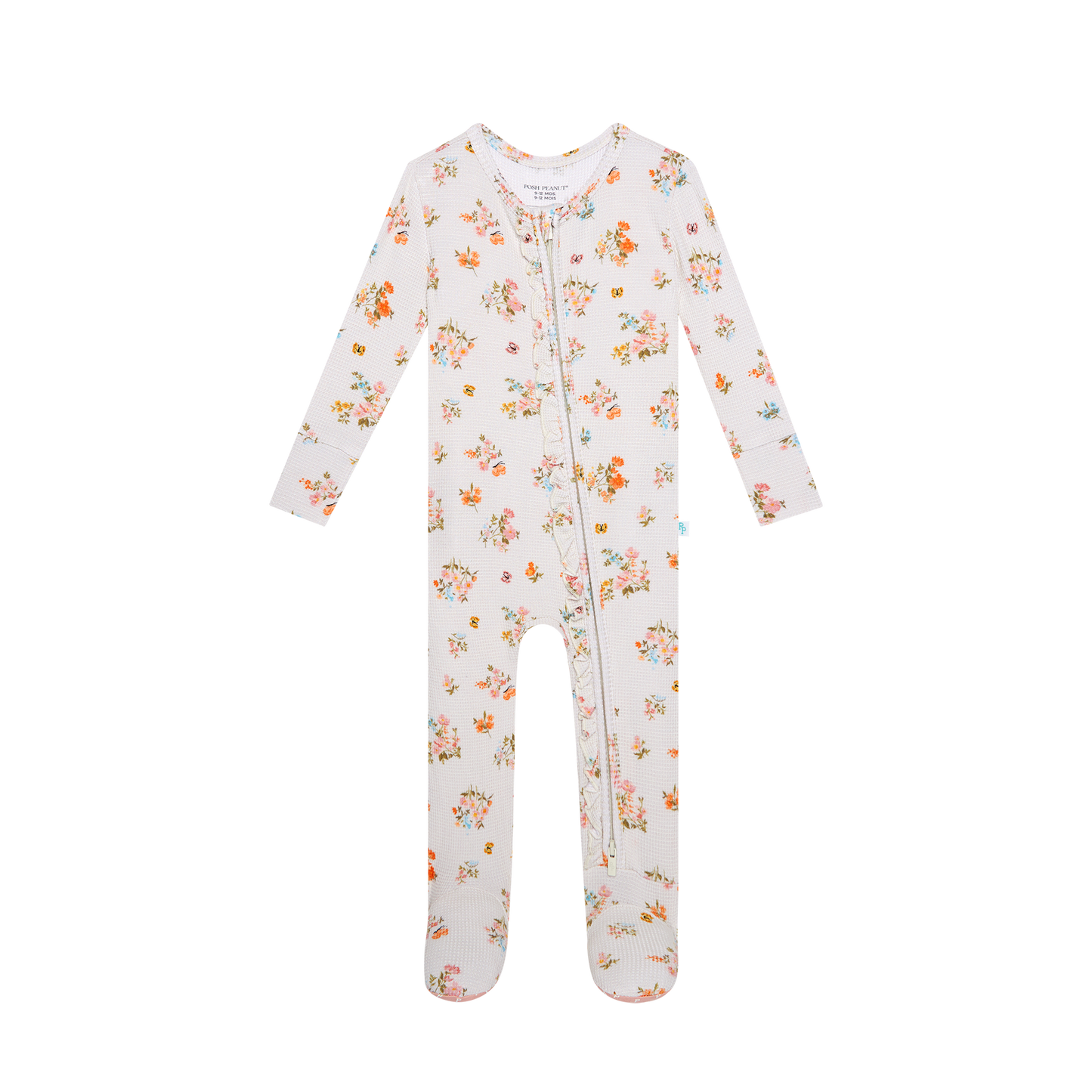 Clemence Ruffled Zip Footie