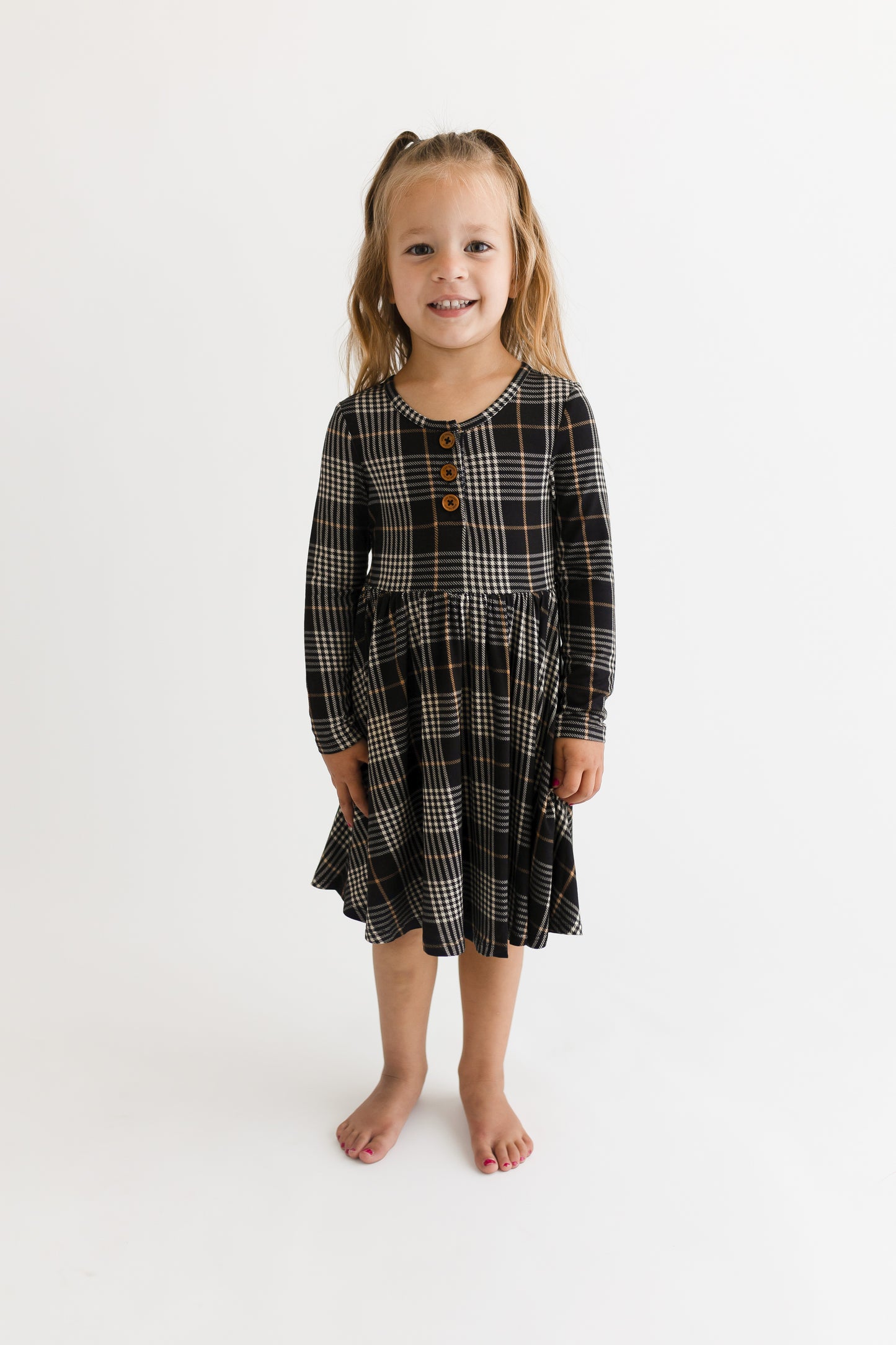 Sanders Henley Twirl Dress LS