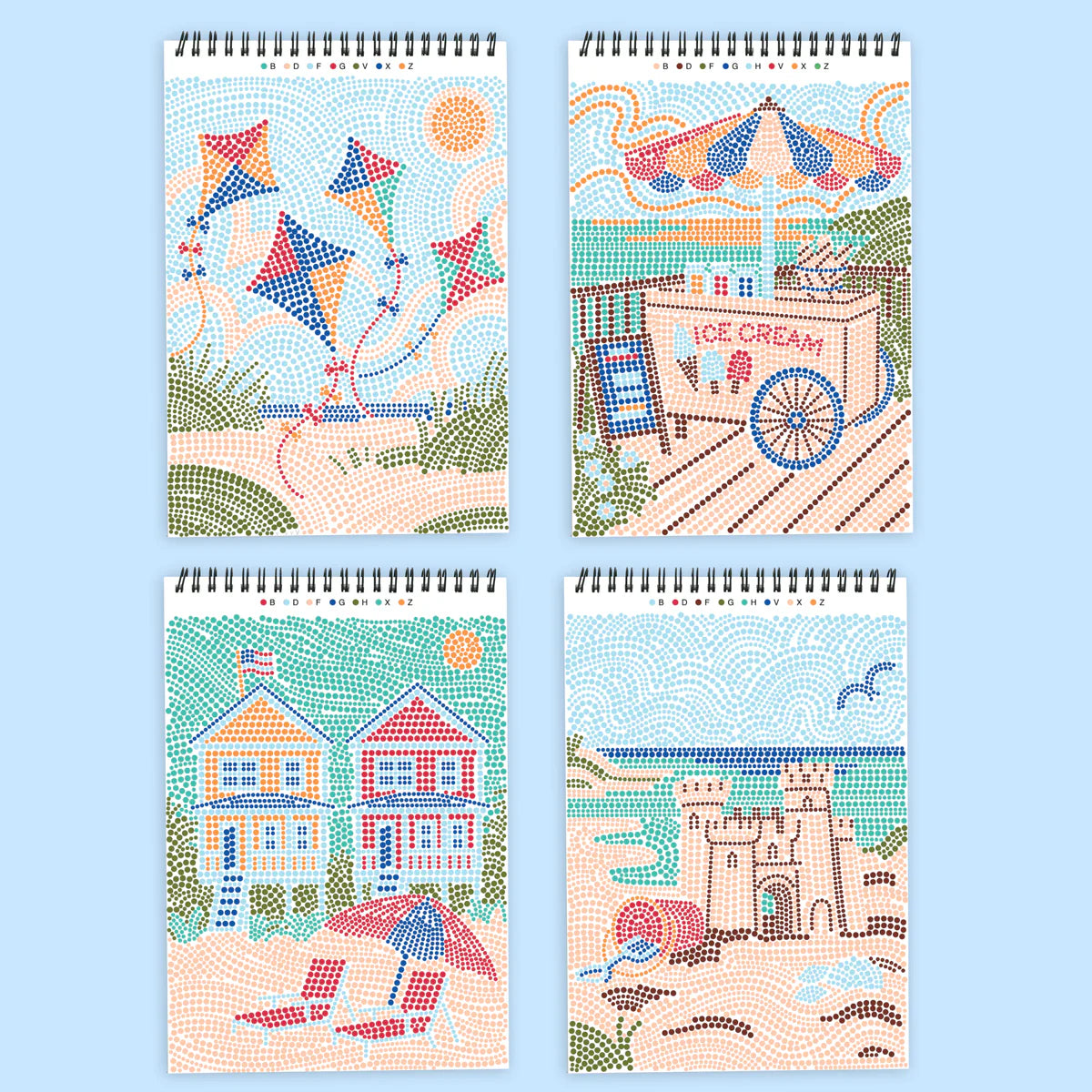 FlowArt: Dot-By-Letter Day at the Beach