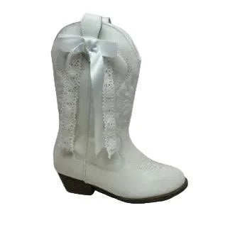Papatya White Cowboy Boots