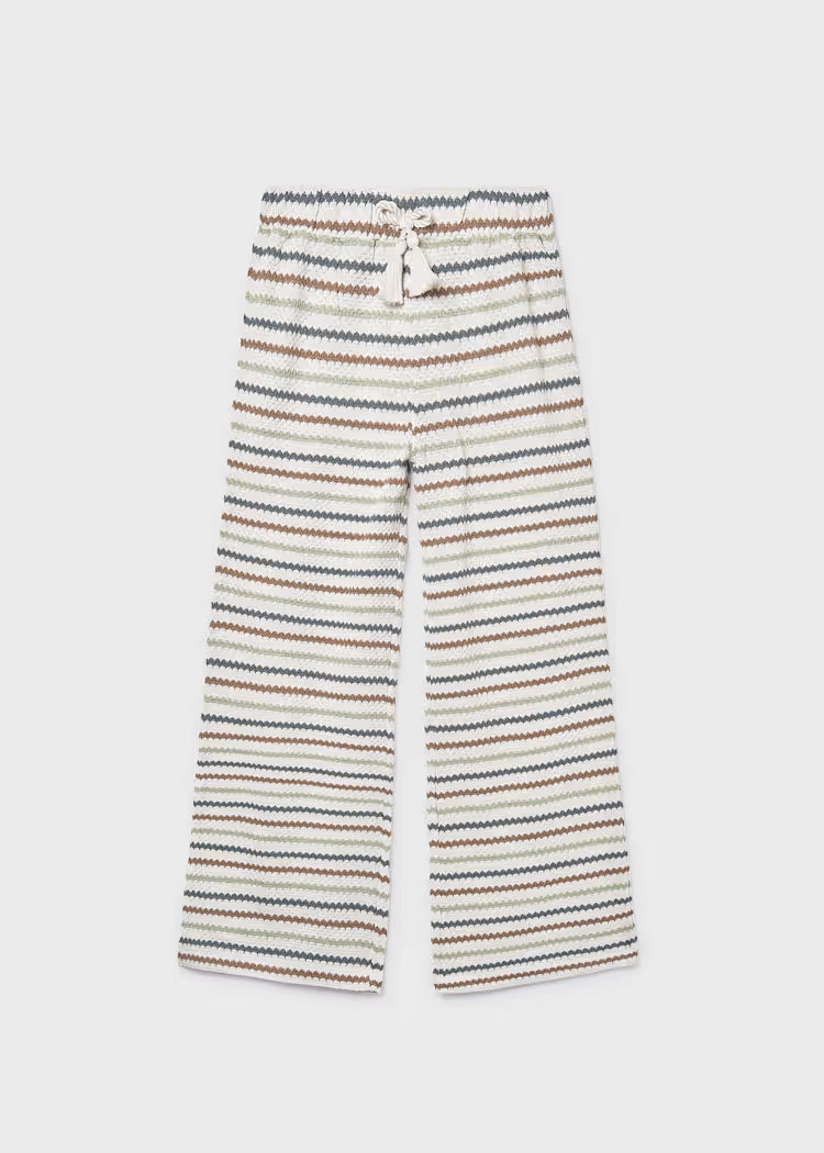 Ivory & Green Stripe Crochet Set
