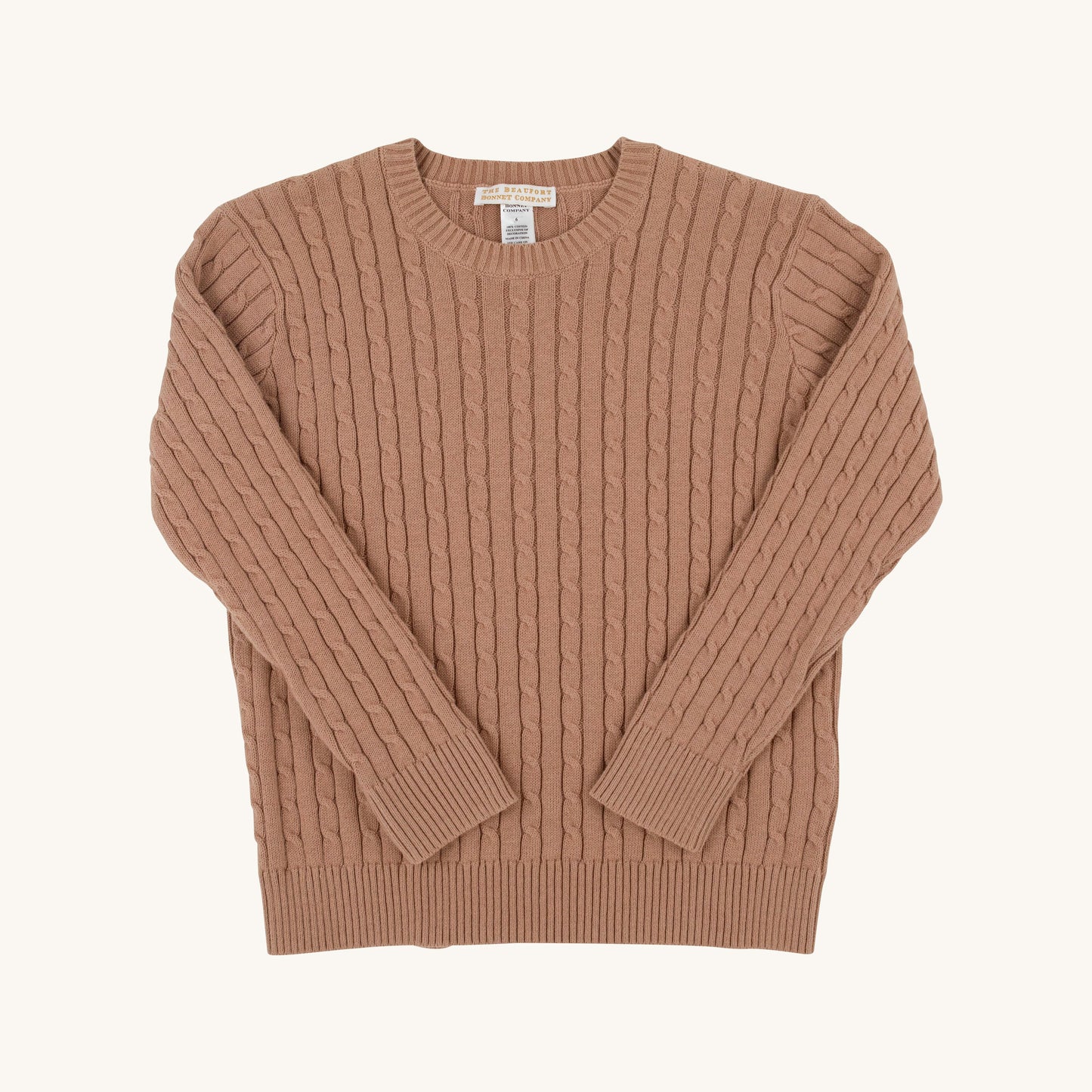 Cape Elizabeth Camel Crawford Crewneck
