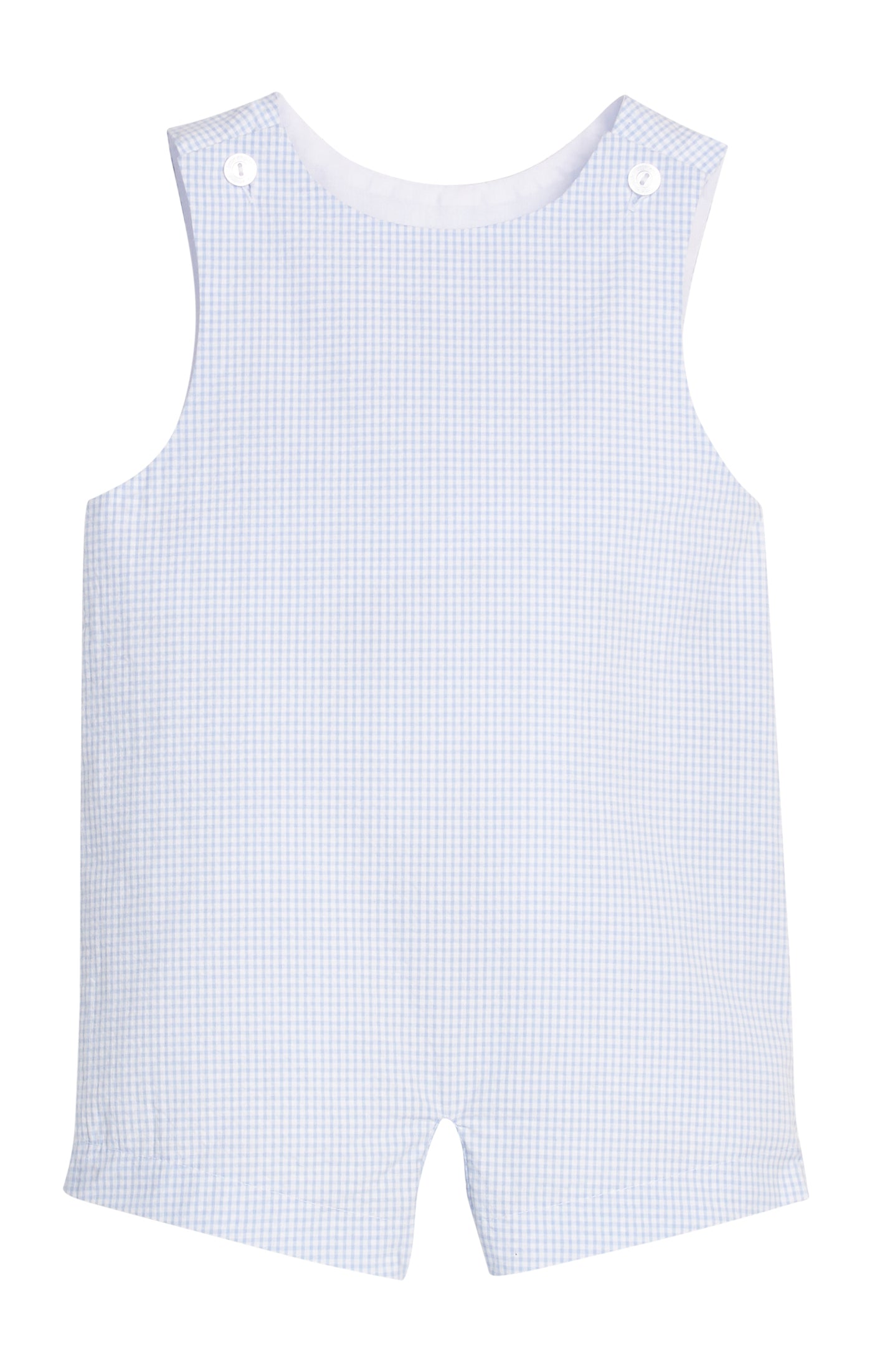 Blue Seersucker Gingham John John