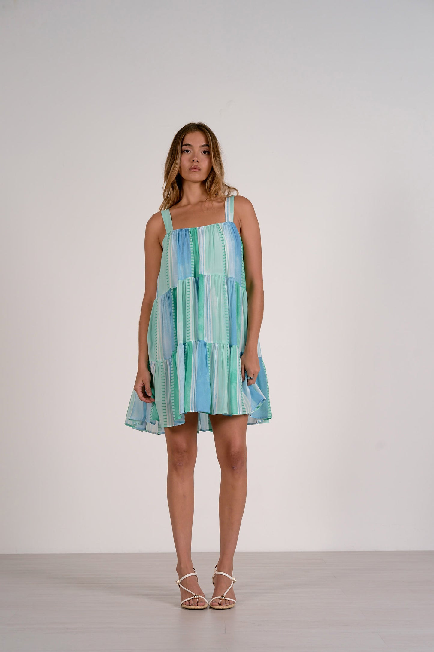 Blue Strovia Adjustable Tier Dress