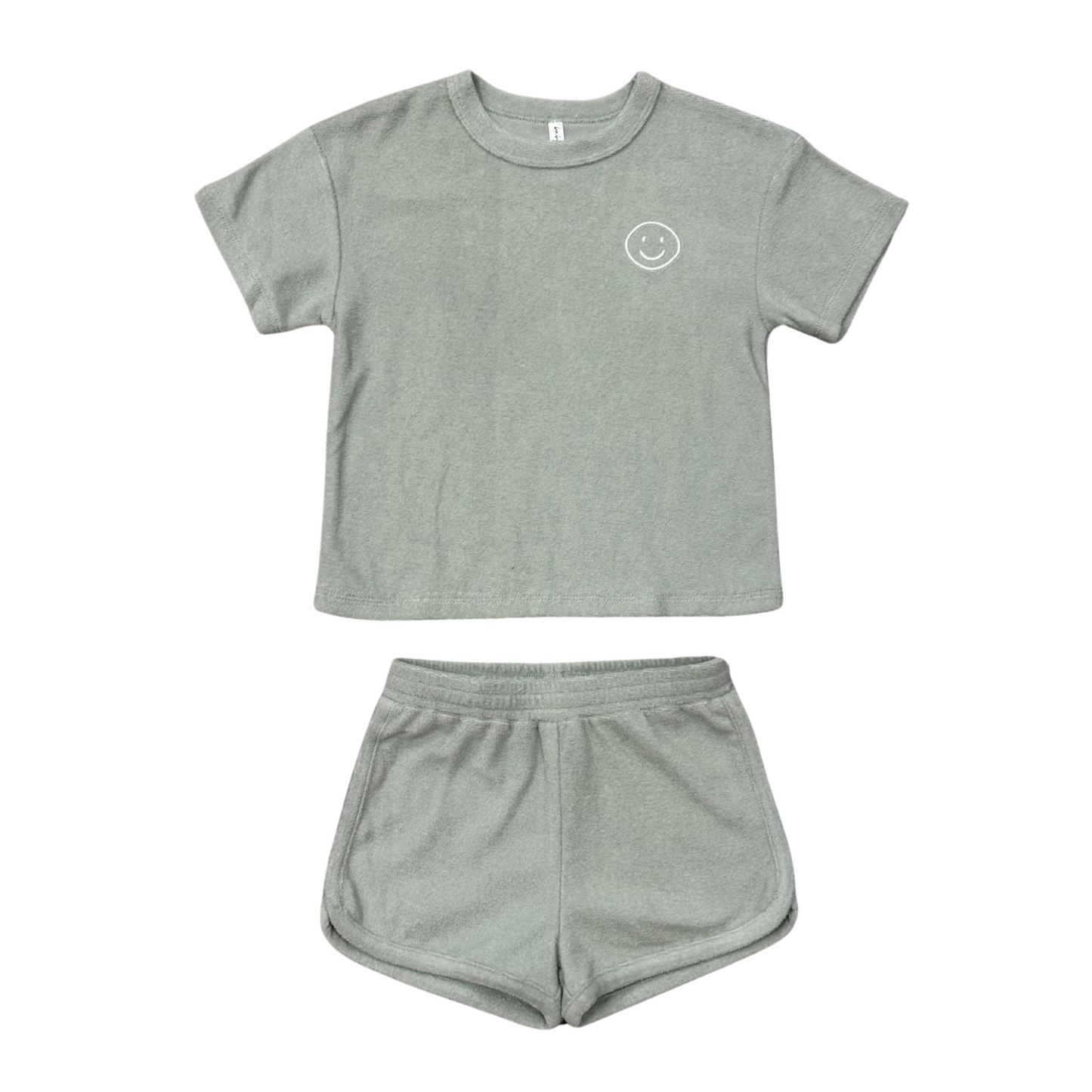 Aqua Grey Terry Set