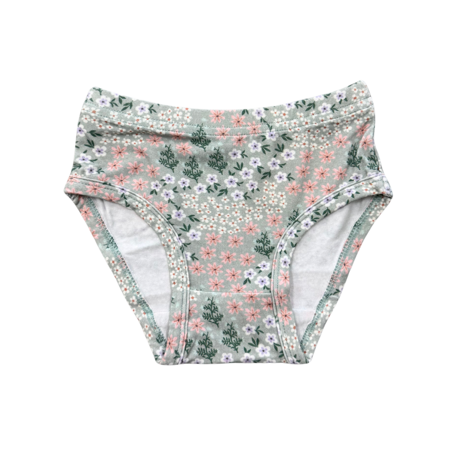 Aqua Grey Floral Underwear