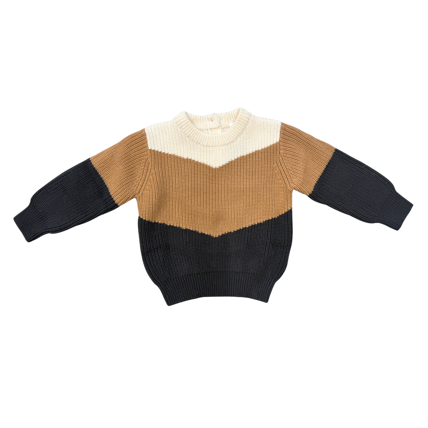 Bronze Colorblock Knit Sweater