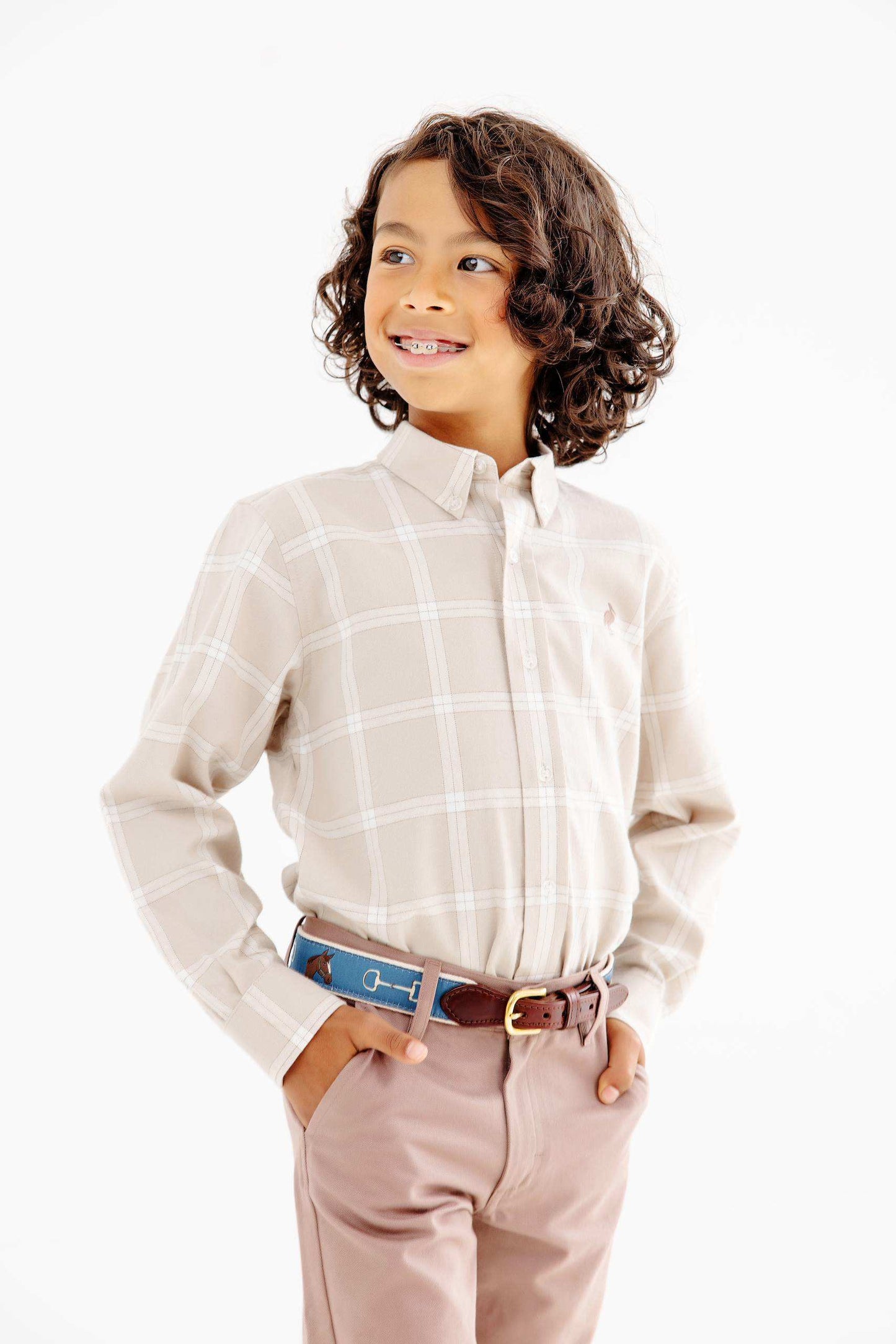 Thompson Park Plaid Flannel Dean's List Dress Shirt
