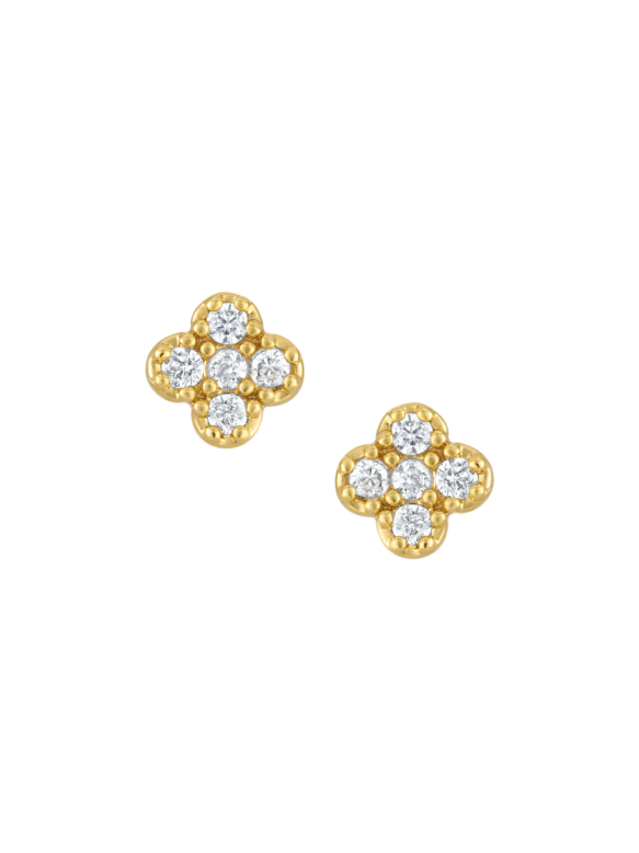 Vivienne Quarterfoil Stud Earring