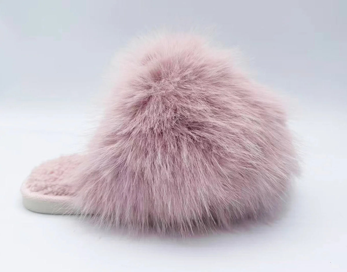 Pink Cupcake Fur Slippers