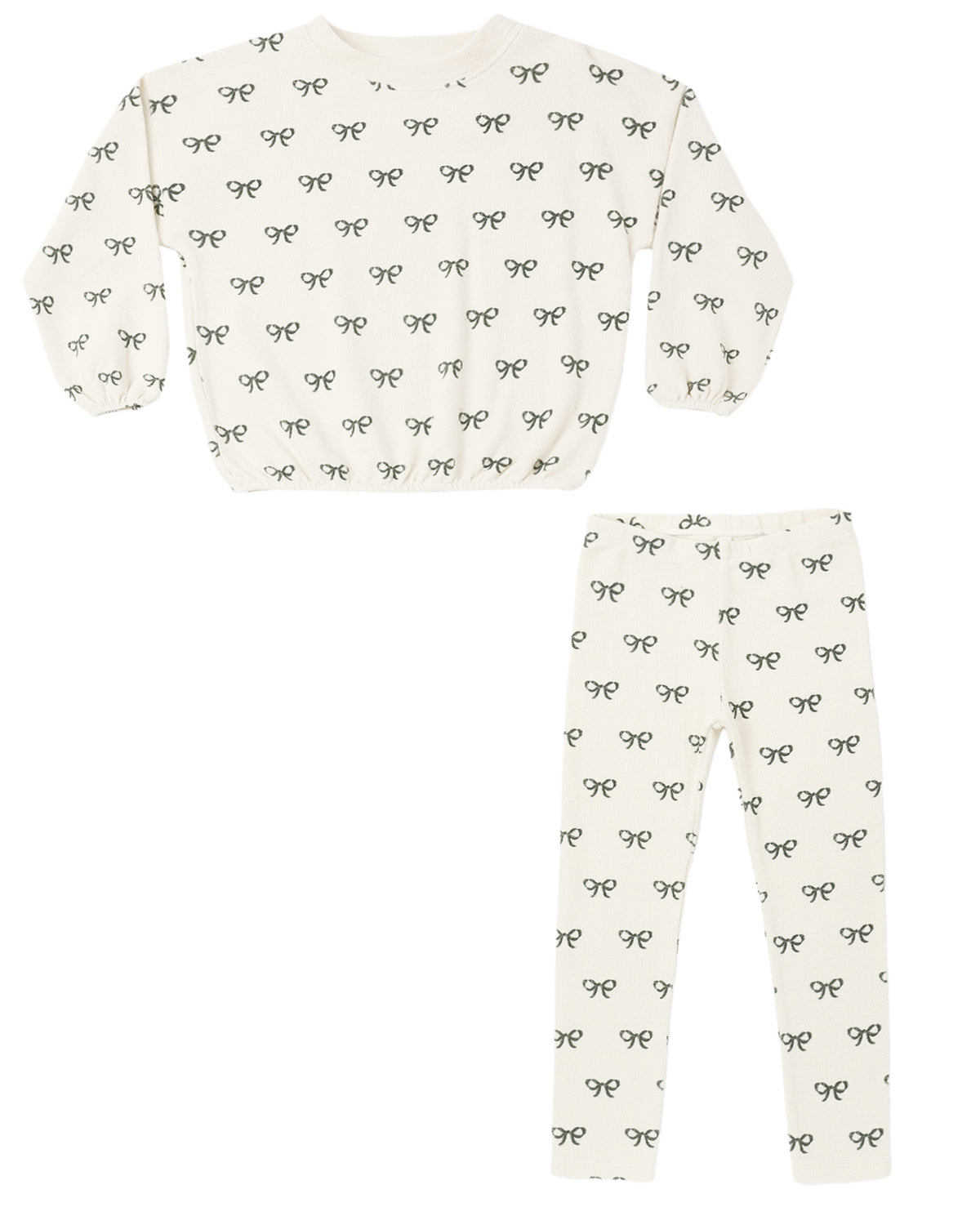 Evergreen Bows Spongey Knit Set