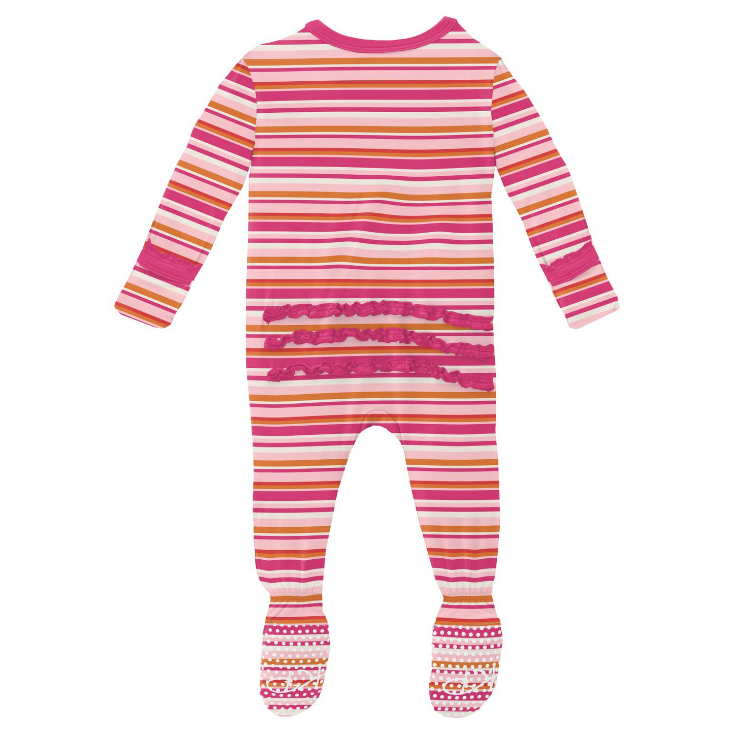 Sunset Stripe Footie with Zip