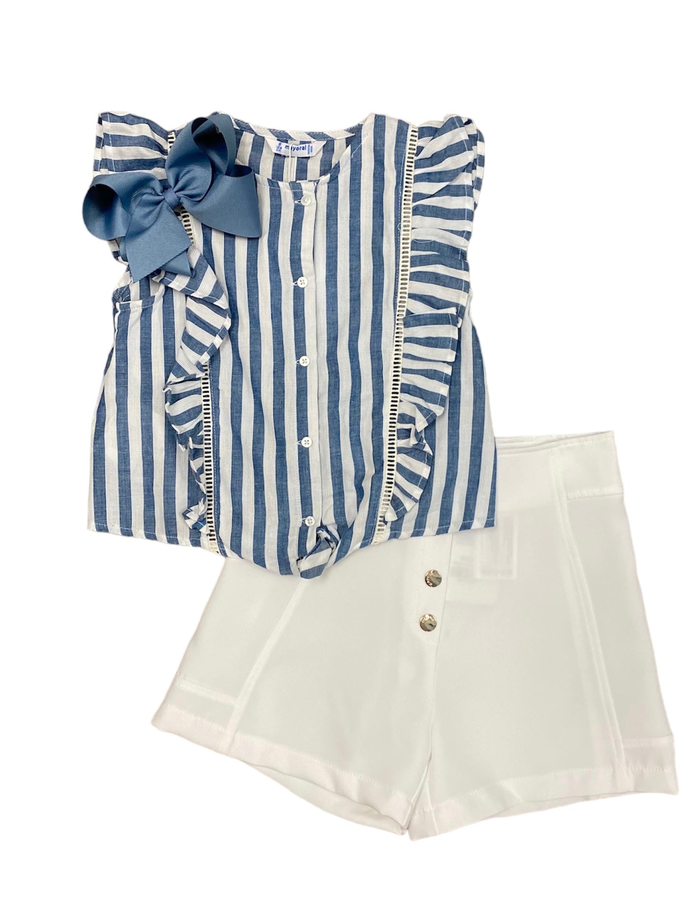 White Crepe Shorts