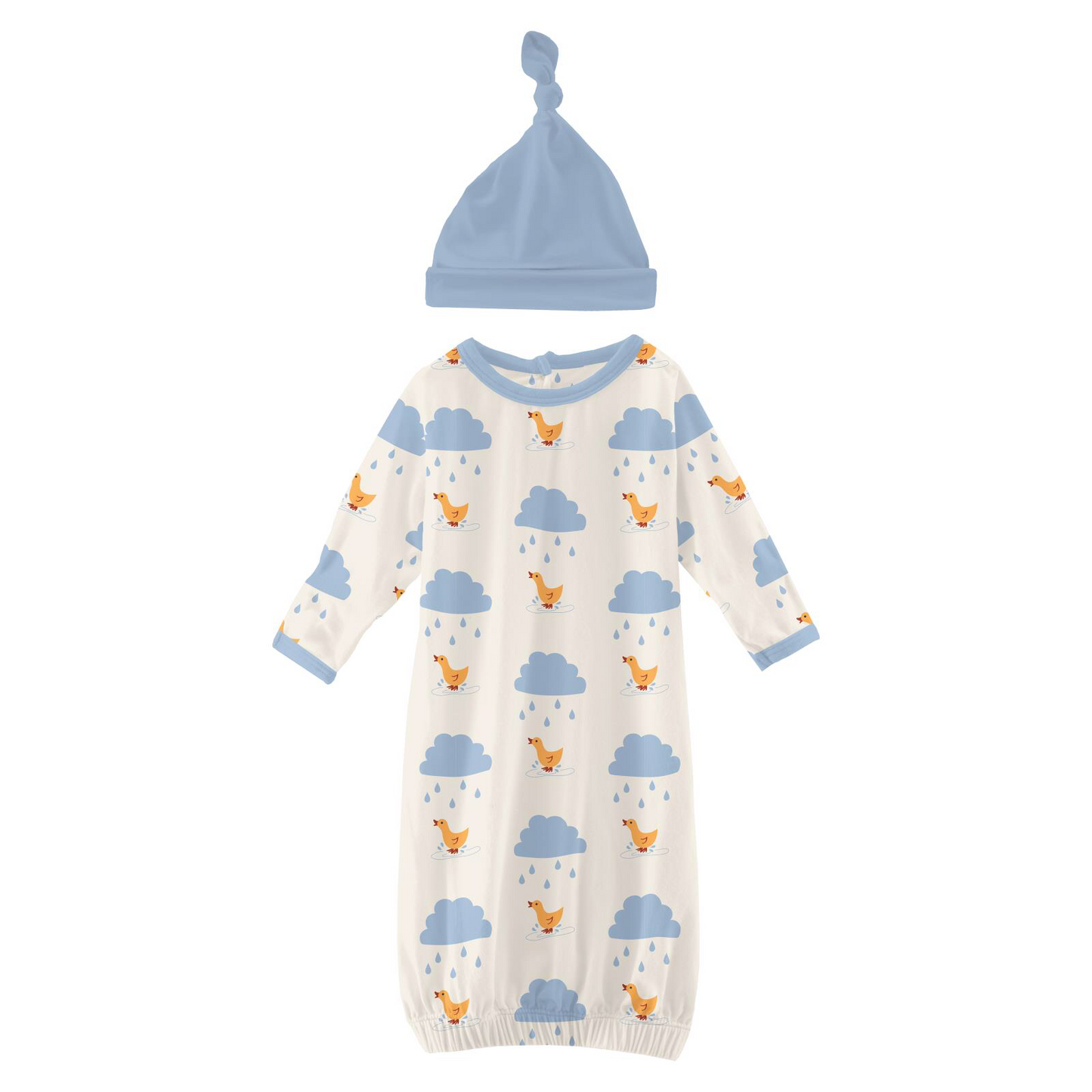 Natural Puddle Duck Gown & Hat