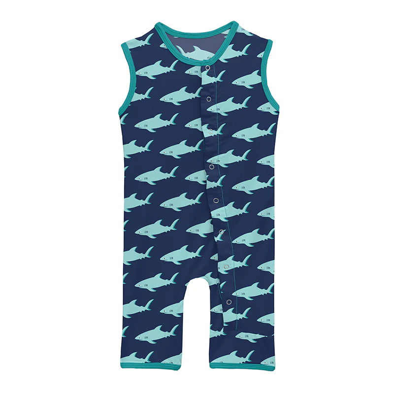 Flag Blue Sharky Tank Romper