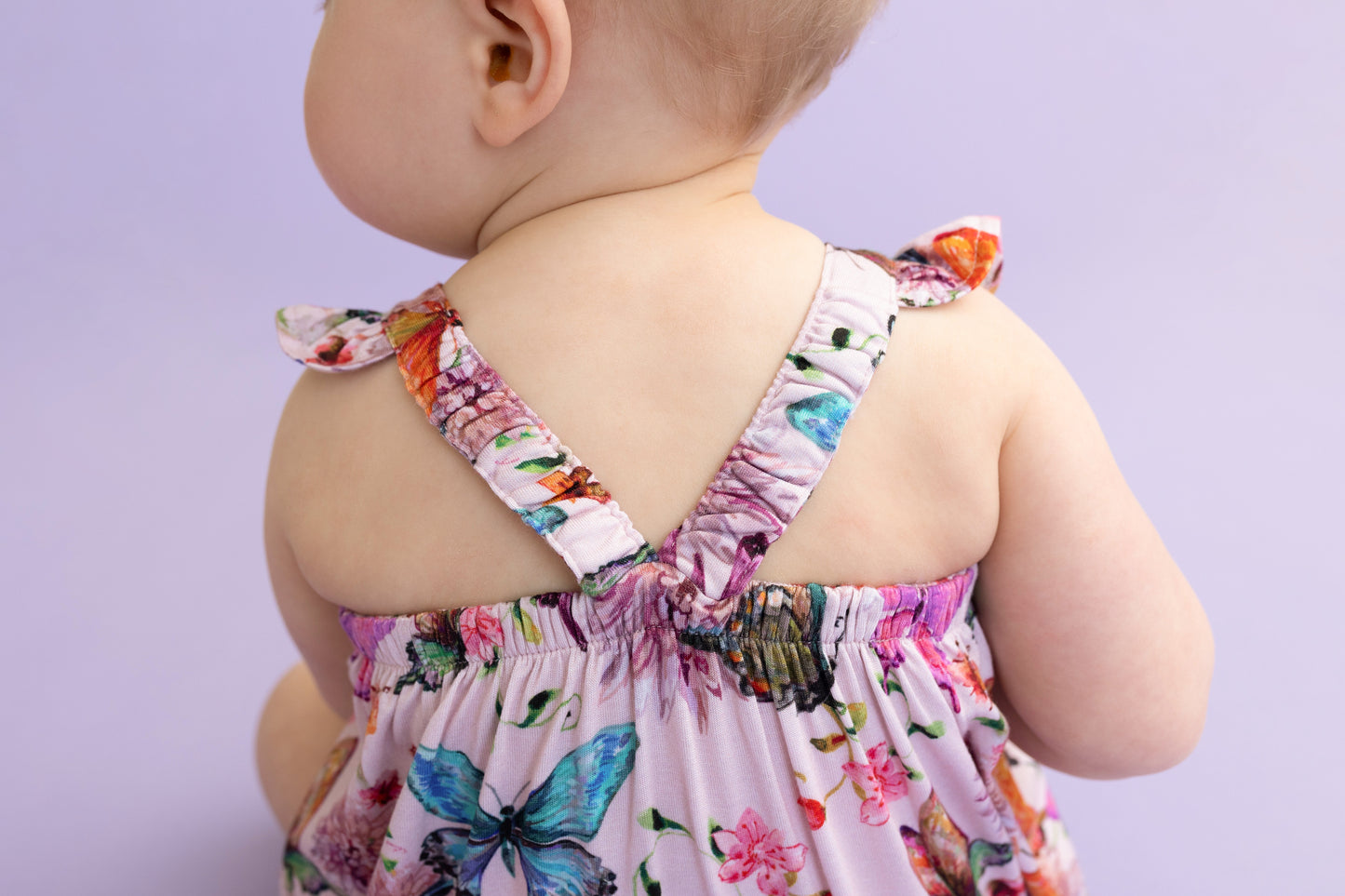 Watercolor Butterfly Bubble Romper