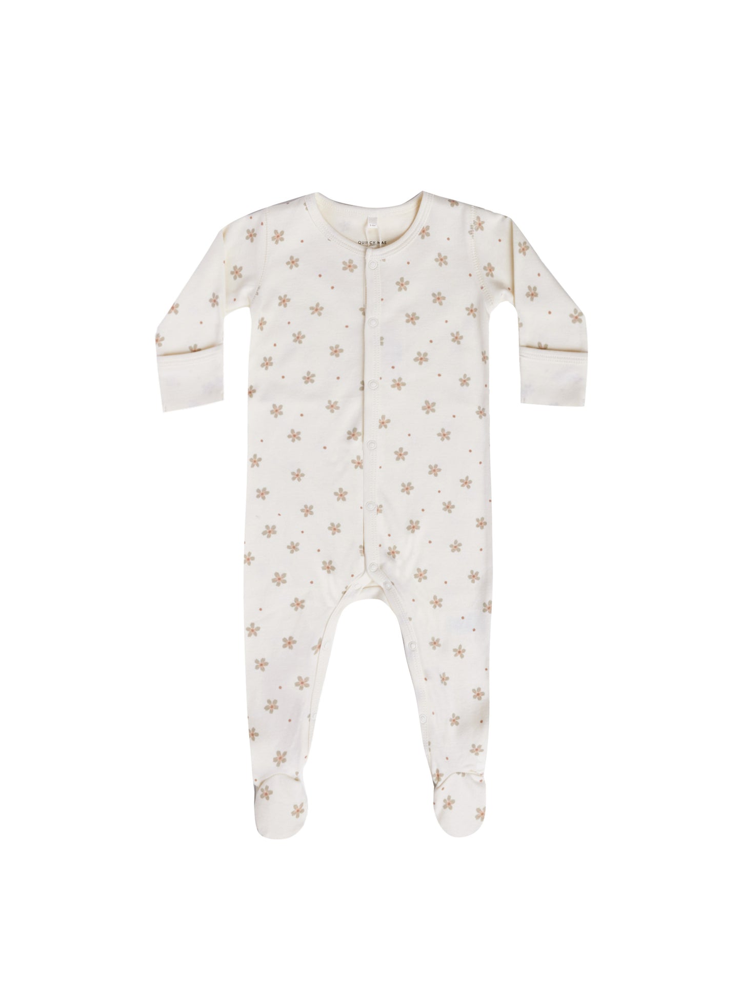 Dotty Floral Snap Footie