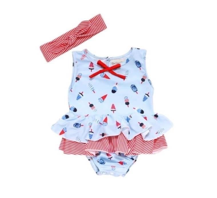Popsicle Ruffled Bubble with Headband