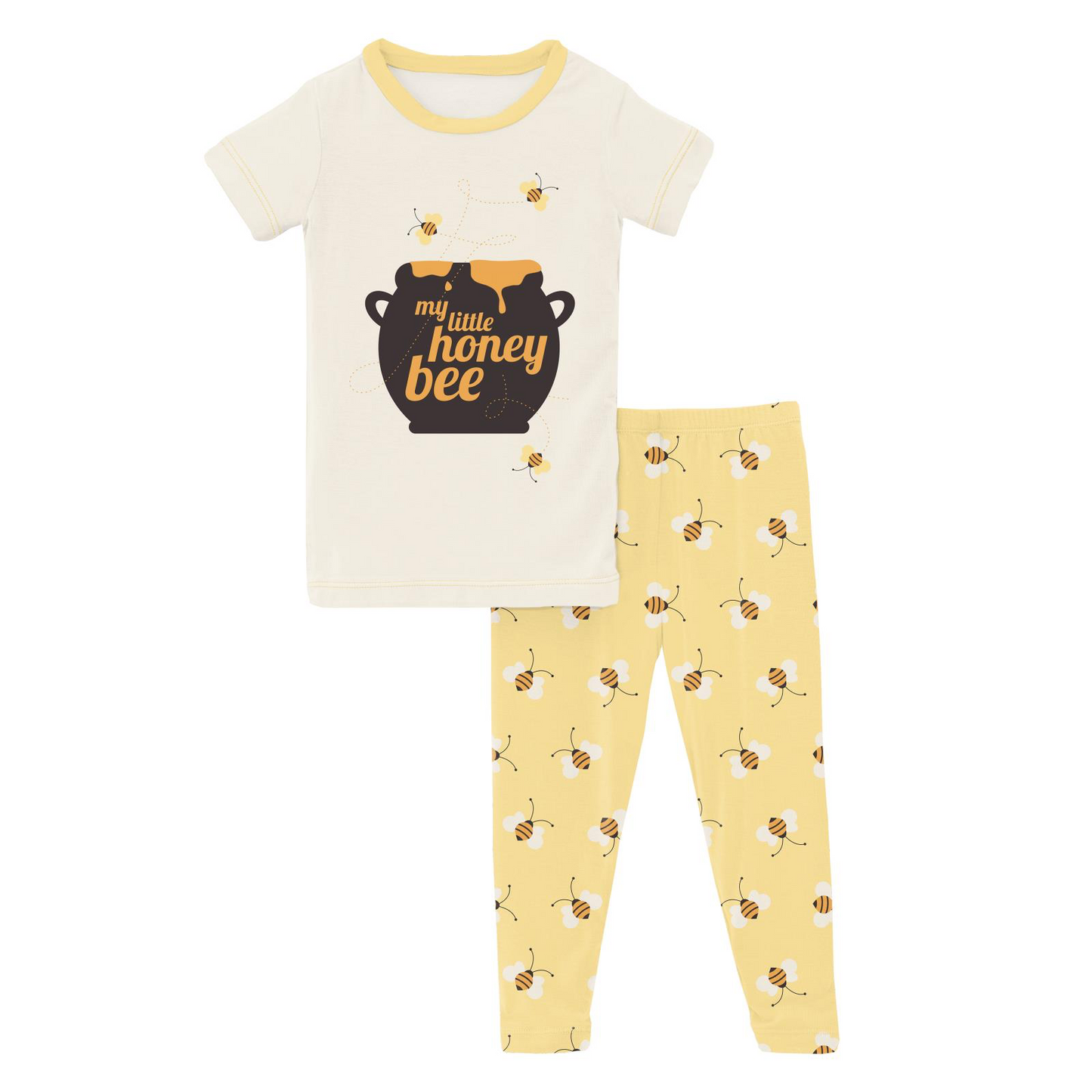 Wallaby Bees Graphic Tee Pajama Set