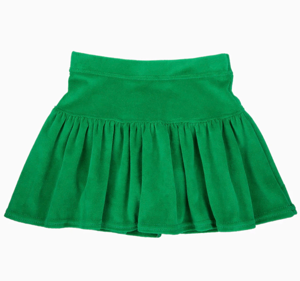 Velour tennis Skort green