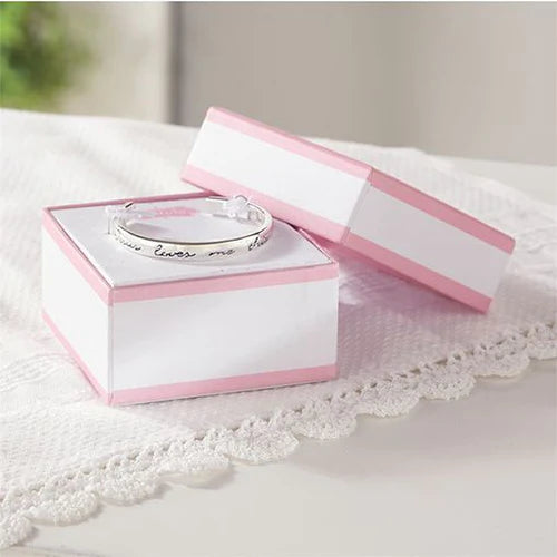 Silver Jesus Loves Me Cuff