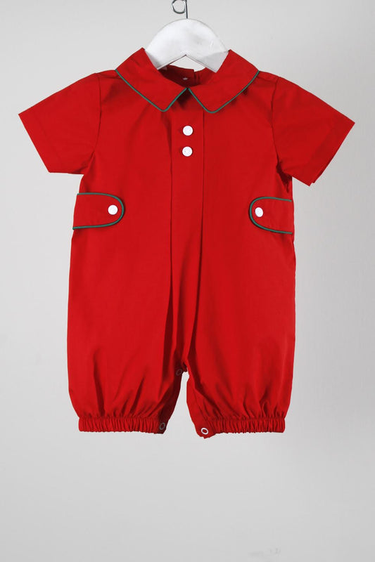 Red Geo Miles Romper