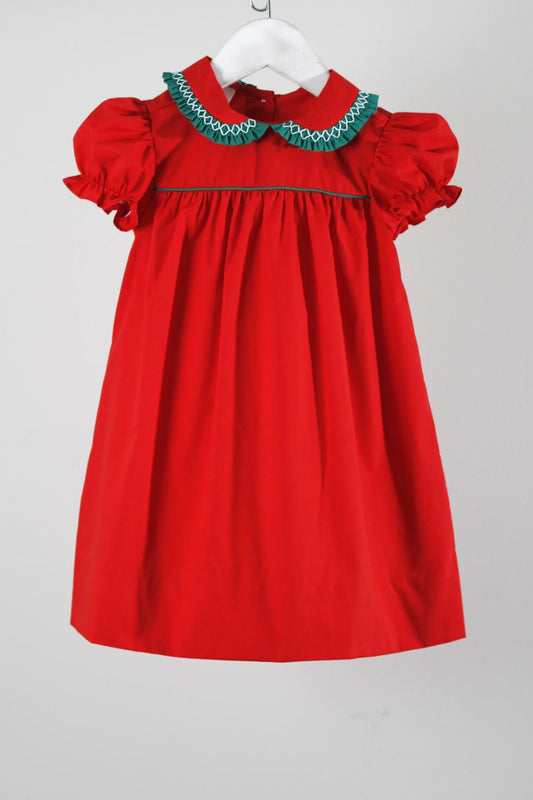 Red Geo Caroline Dress