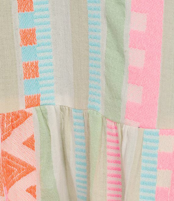 Neon Aztec A-Line Maxi Dress