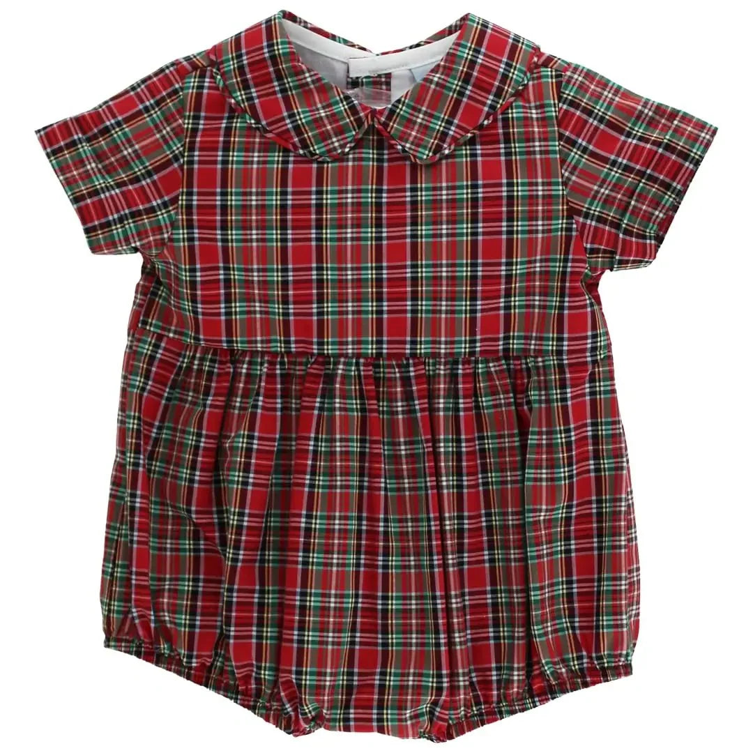 Tartan Plaid Bubble W/ Navy Cord