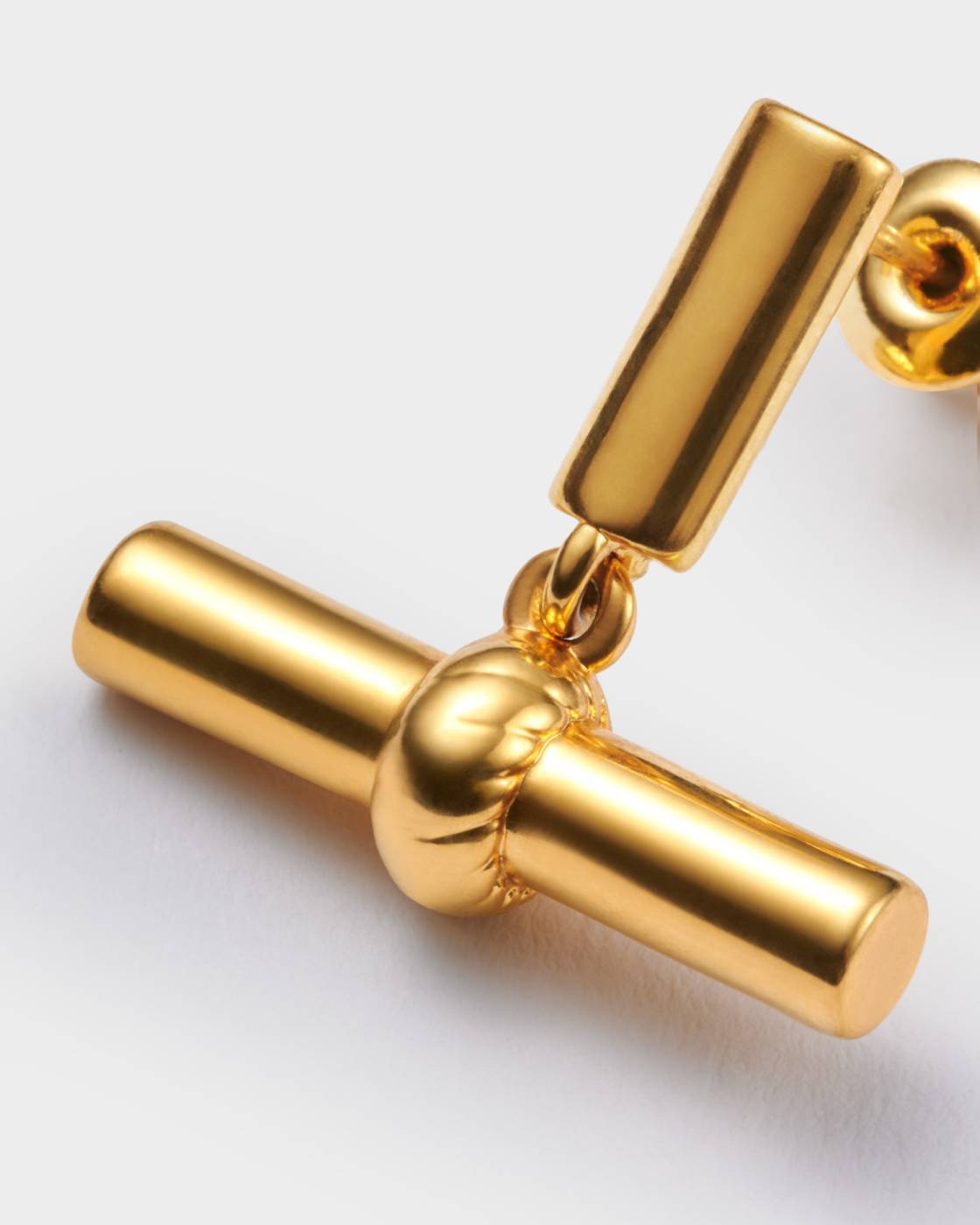 Themis Waterproof Gold T-Bar Earrings