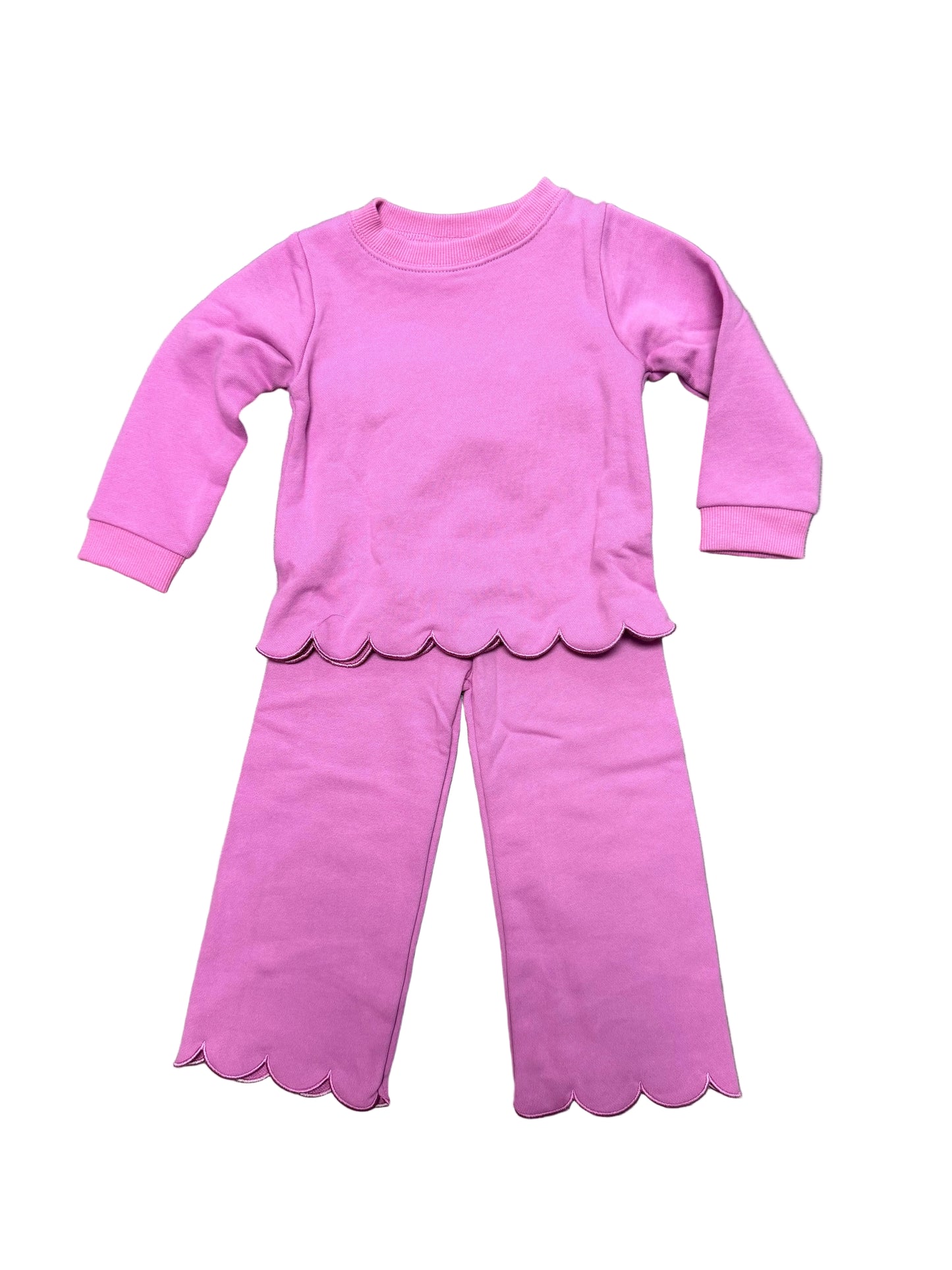 Pink Scottie Scalloped Set